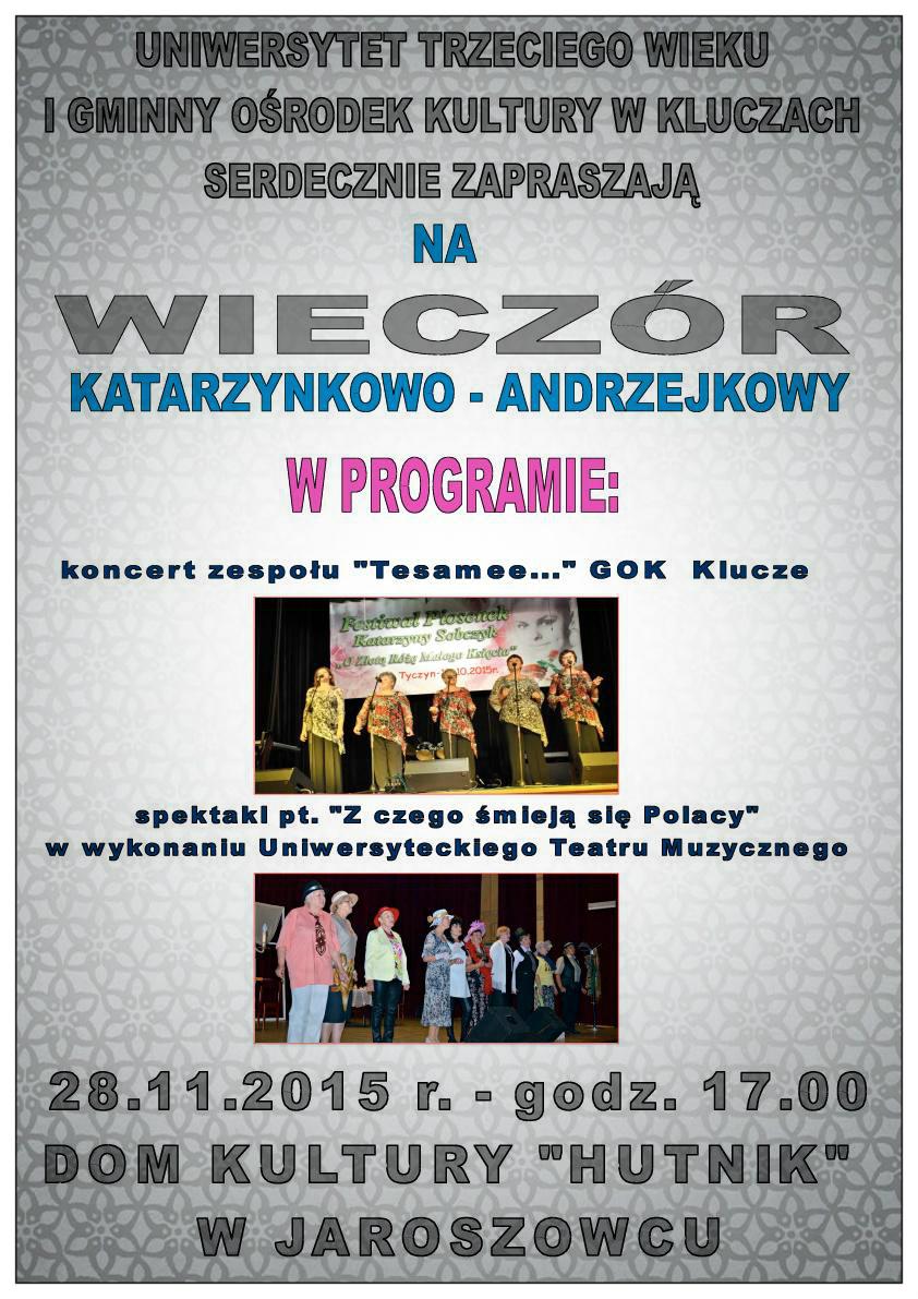 Plakat - Wieczór Katarzynkowo - Andrzejkowy
